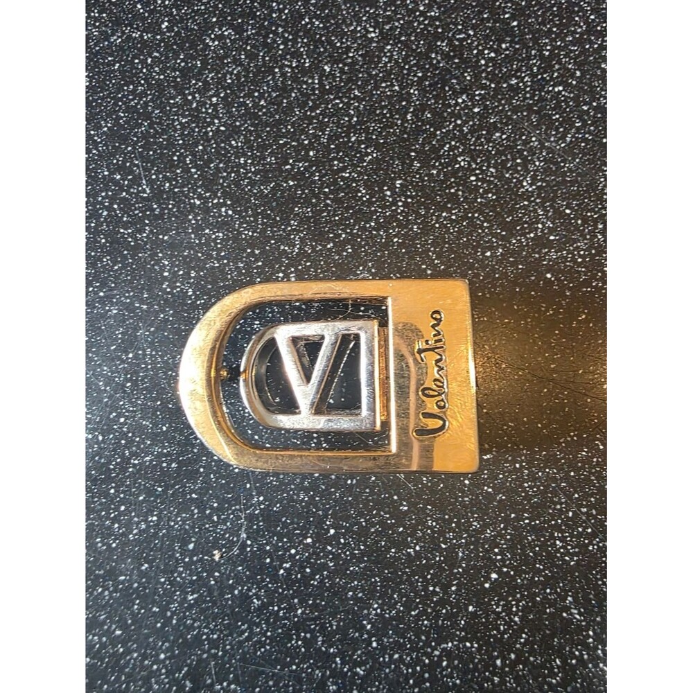 Vintage Valentino Gold & Silver Tone Belt Buckle Small
